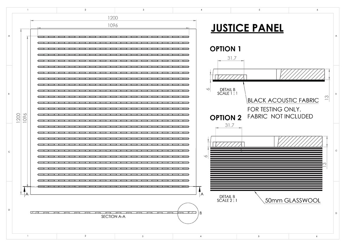 justice sound absorbtion panel