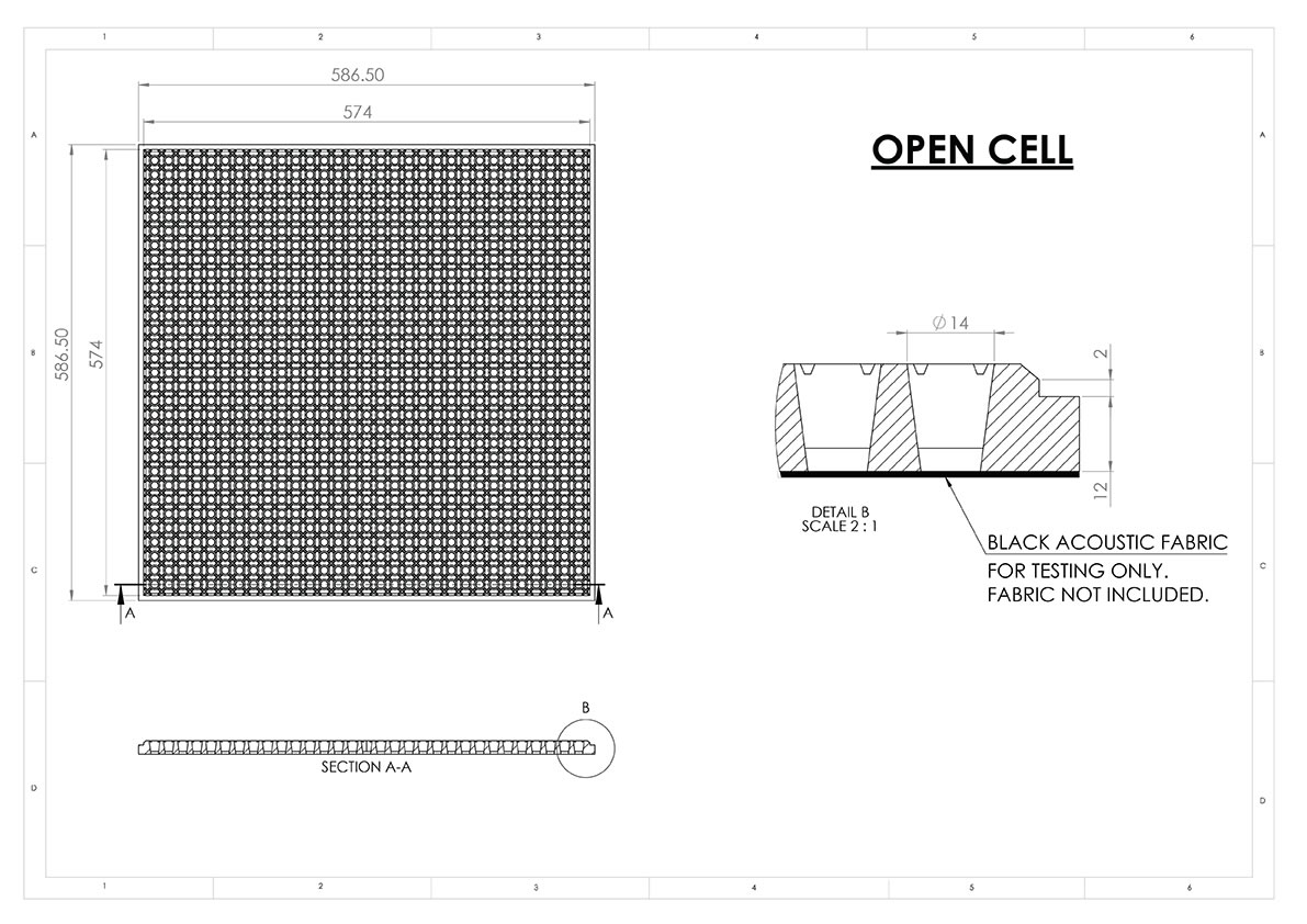 open cell sound absorbtion