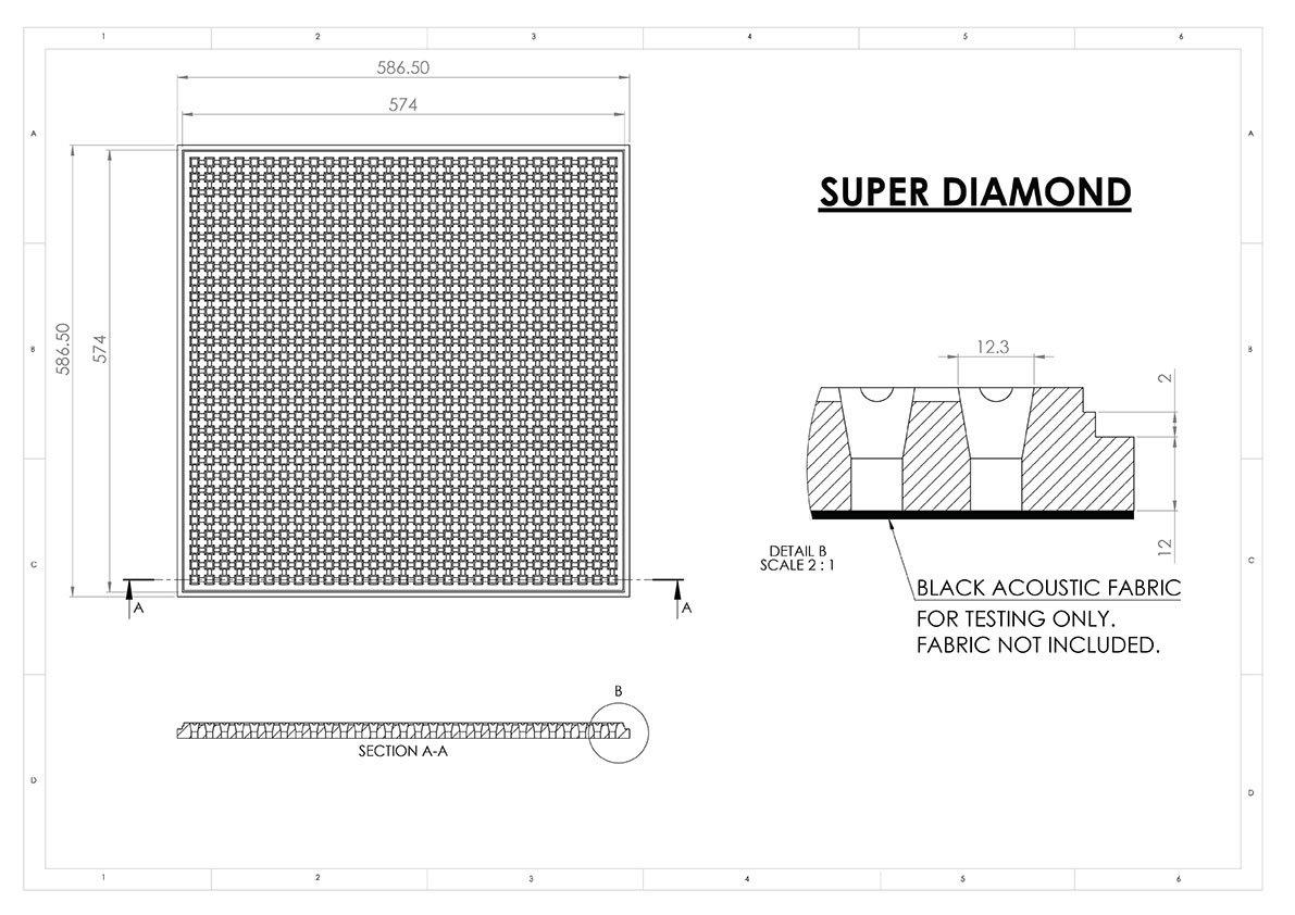 super diamond sound absorbtion