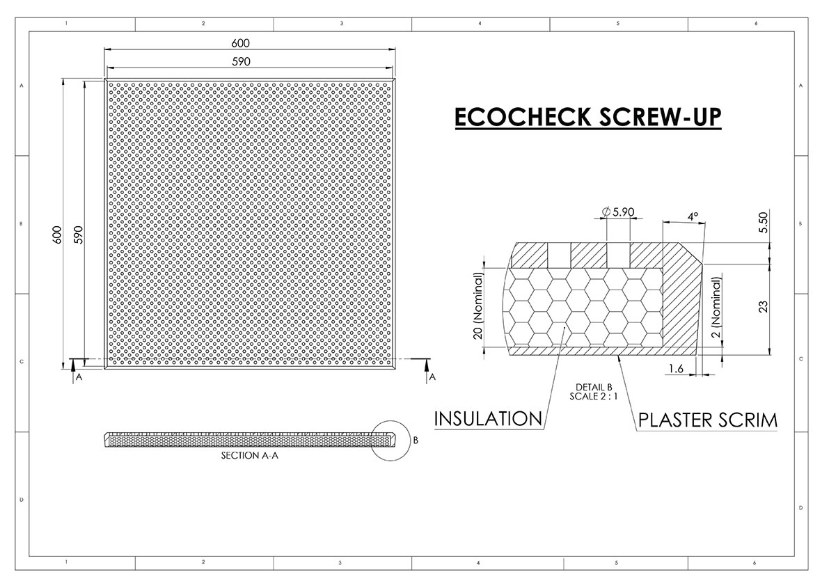 ecocheck screw up sound absorbtion