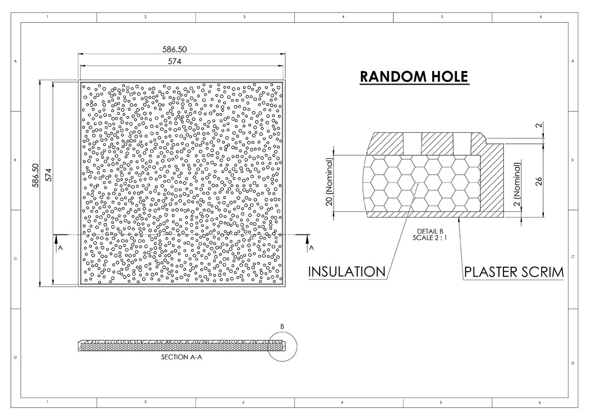 random hole sound absorbtion