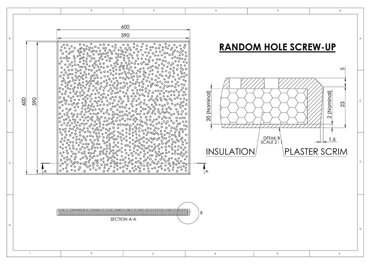 random screw up sound absorbtion 